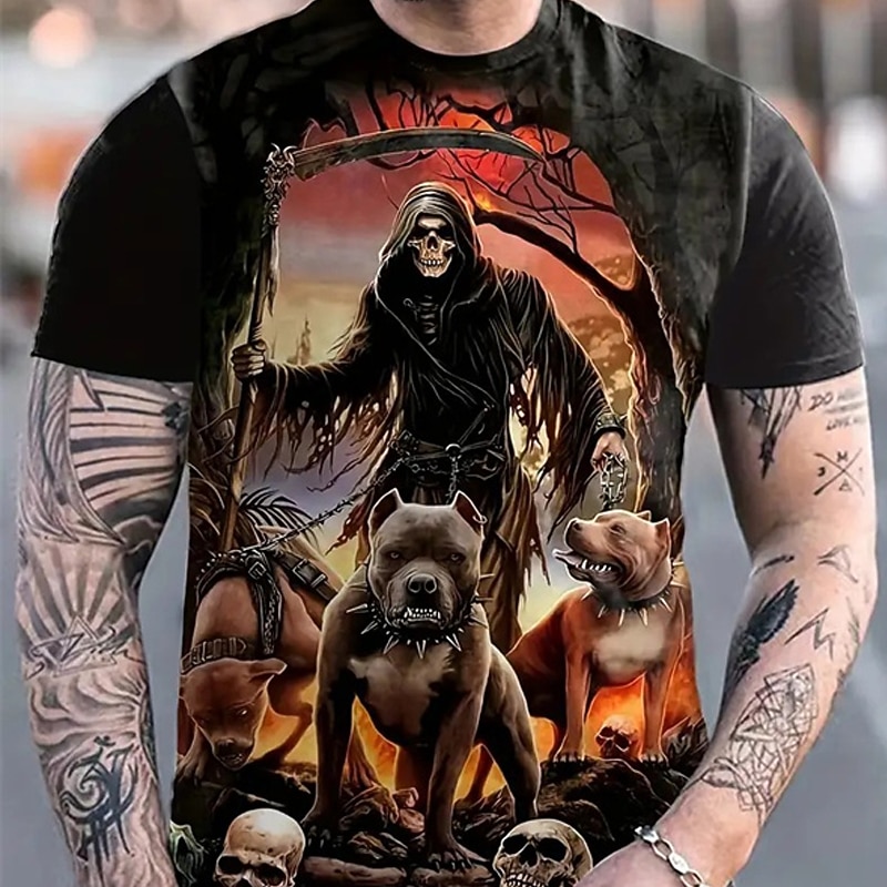 Homens Gráfico Cerveja Camiseta Manga Curta Camiseta Impressão 3D Gola Redonda Camisa Vintage Moda Designer Ao ar livre Diário Esportes Preto Marron Primavera Verão Roupa S M L XL 2XL 3XL de 2026 por $17.49 –P3