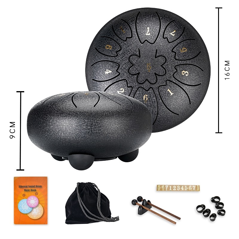 6 Inch 11 Tone Steel Tongue Drum Mini Music Drums Handpan Beginners Ethereal Drum Musical Instruments Tambor Gifts 2026 - $53.99 –P8