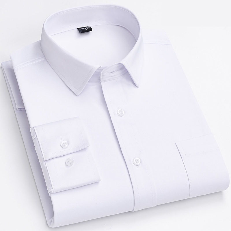 Herren Oberhemd Bügelfreies Hemd Streifen und Plaid Hochzeit Büro & Karriere Schwarz Weiß Hellgrün Wein Langarm Umlegekragen Ganzjährig Bekleidung 2025 - $28.99 –P1