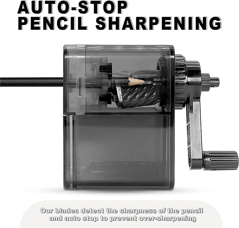 Manual Pencil Sharpener - Stronger Helical Blade for Fast Sharpening of Colored/Art Pencils - Perfect for Kids School Classroom Home & Artists 2025 - $13.99 –P4