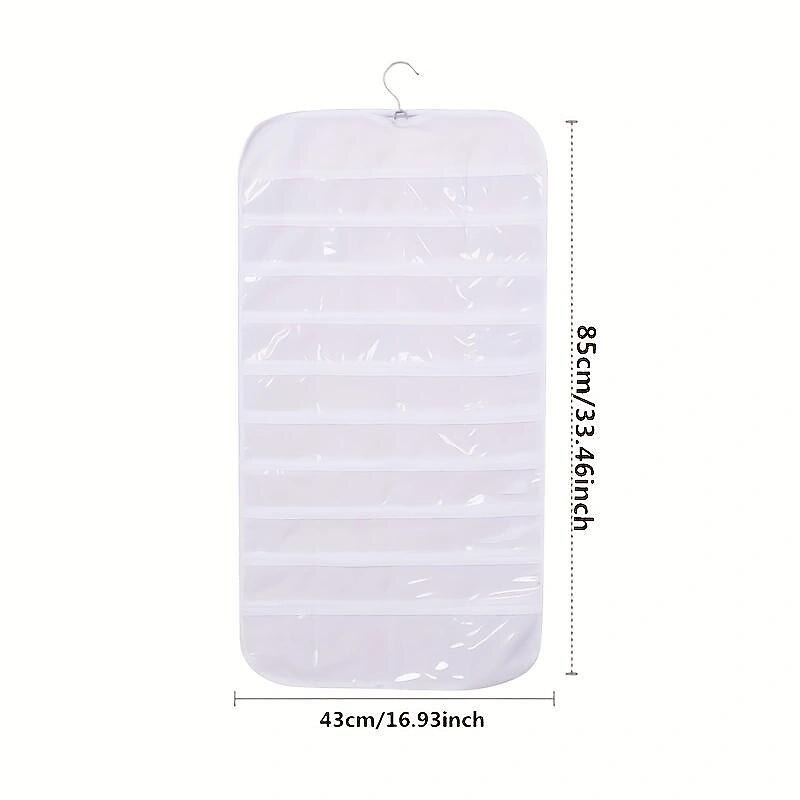 подвесной органайзер для хранения ювелирных изделий с карманом, двухсторонний 80 сеток, ожерелье, браслет, серьги, органайзер для демонстрации ювелирных изделий 2026 - $12.99 –P2