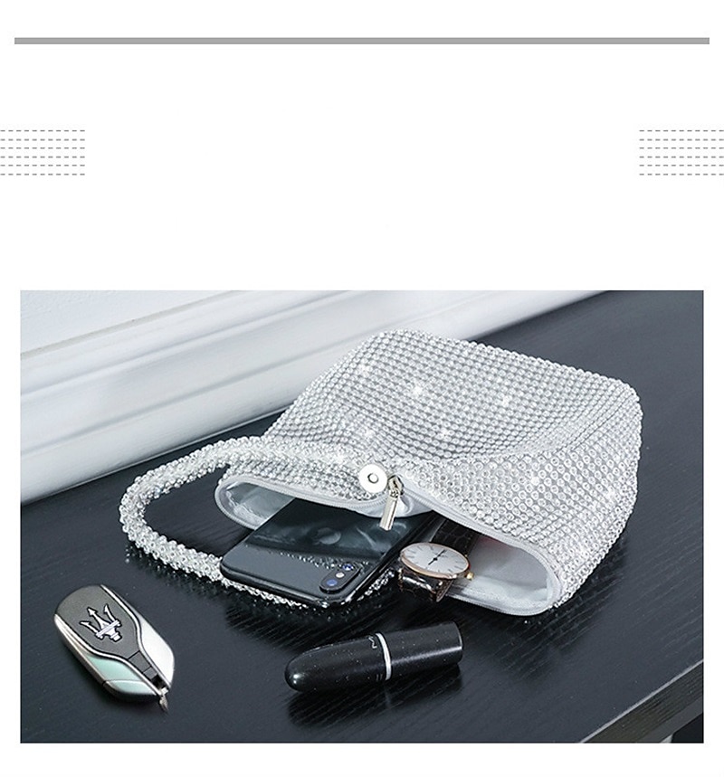Sac de soirée à strass pour femme – pochette en cristal scintillant pour fêtes, mariages et événements formels de 2025 ? $19.99 –P4