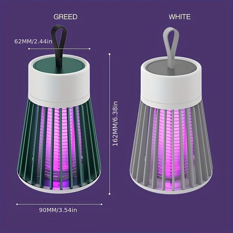 Sisä- ja ulkoilmahytkyttyskuolettaja – Kannettava violetti LED-valoansa imukupilla ja sähköiskulla leirintäalueelle ja kotiin 2025 - $19.99 –P2