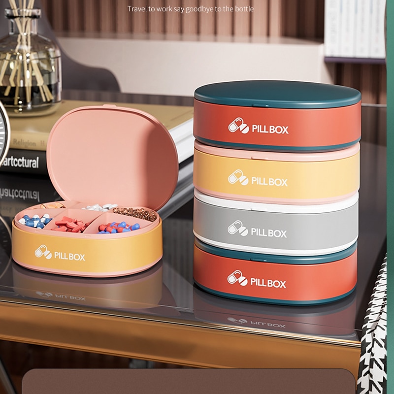 boîte à médicaments portable boîte à pilules emballée et scellée boîte à médicaments de voyage boîte à bonbons multi compartiment stockage étanche boîte à médicaments 1 pc de 2025 ? $9.49 –P2