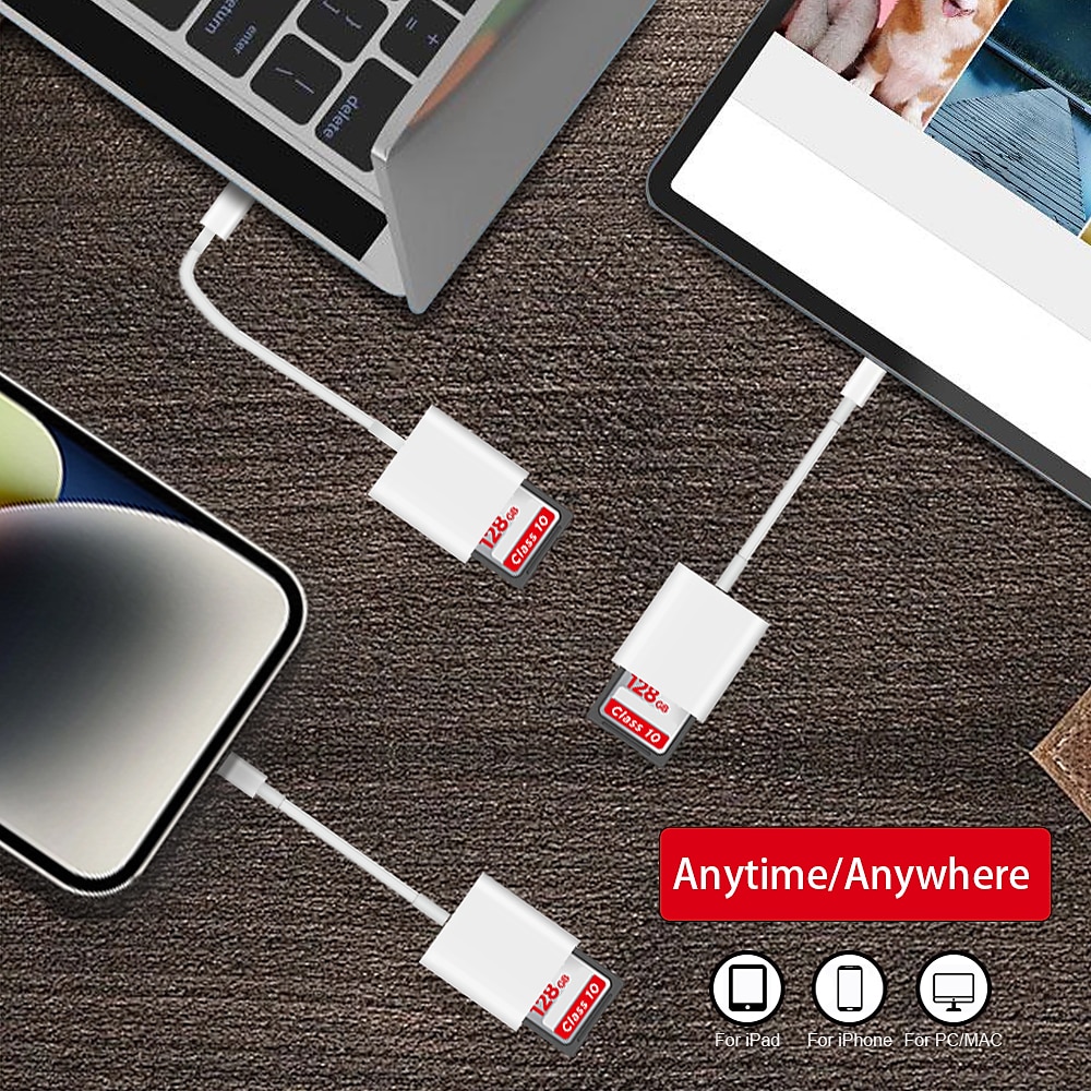 Dual Sd Card Reader Supports SD and TF Card Trail Portable Micro Sd Card Reader No Application Required for Camera iPhone iPad 2025 - $11.99 –P2