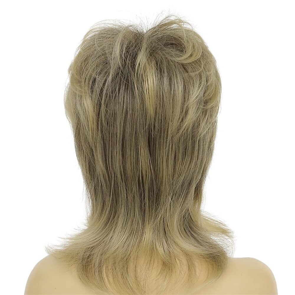 parrucca bionda mullet dai cloud per donna parrucca a strati ispida lunga fino alle spalle parrucche anni '70 e '80 parrucche cosplay parrucche per capelli giornalieri parrucca di carnevale del 2025 a $22.99 –P4