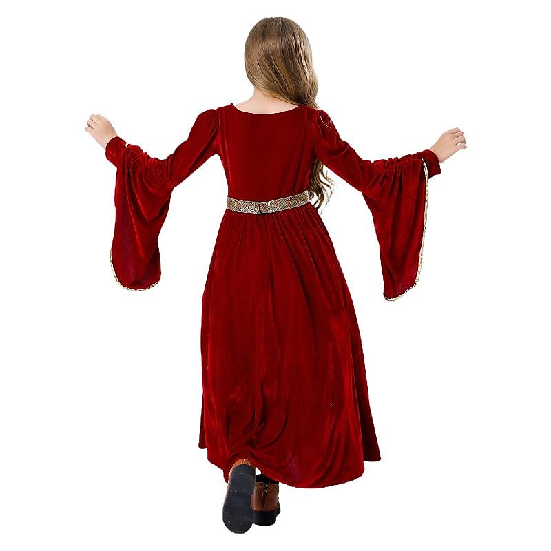 Retro / vintage Kostymer i middelalderstil Renessanse Kjoler Cosplay kostyme Ballkjoler Kjegle Erme Viking Gentlewoman Outlander Jente Keltisk Royal Halloween Karneval Maskerade Halloween Maskerade 2025 - $41.99 –P5