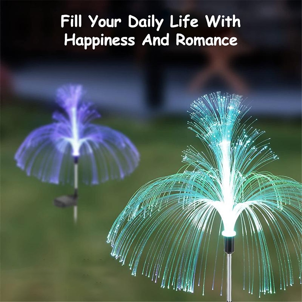 Solar LED Jellyfish Lights Reed Mushroom Lamp Outdoor Garden Decor Lawn Light 7 Color Change Waterproof Patio Yard Pathway Decor Solar Flowers Lamp 2025 - $15.49 –P6