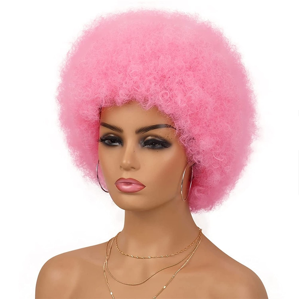 parrucca anni '70 parrucche afro per donne nere parrucche afro soffici rimbalzanti e morbide parrucche piene dall'aspetto naturale per feste quotidiane costume cosplay parrucche di carnevale del 2025 a $19.99 –P9
