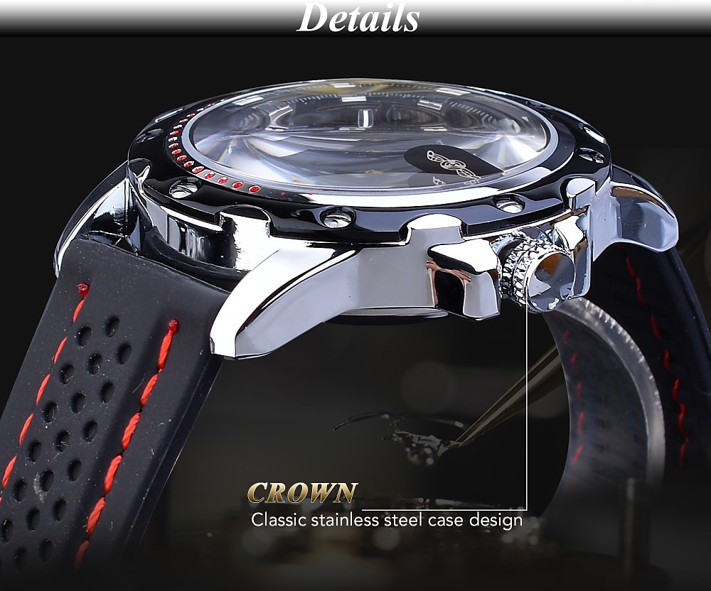 WINNER Mannen Mechanisch Horloge Luxe Groot Wijzerplaat Mode Zakelijk Automatisch Zelfopwindend Luminous Decoratie Leren Horloge 2025 - $51.99 –P4
