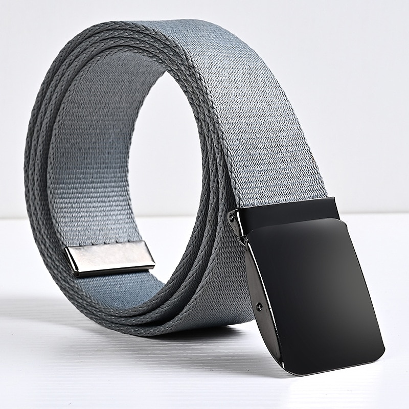 Pánské Taktický pás Plátěný pásek Automatická spona Plátno Bez vzoru Černá Bílá Denní nošení Jdeme ven Víkend 2026 - $4.49 –P6