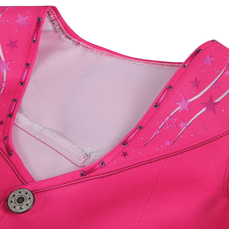 Hot Pink Cowgirl Set Doll Movie Cosplay Costume Masquerade Girls' Movie Cosplay Retro Vintage Vest Pants Scarf Masquerade Halloween 2025 - $57.99 –P10