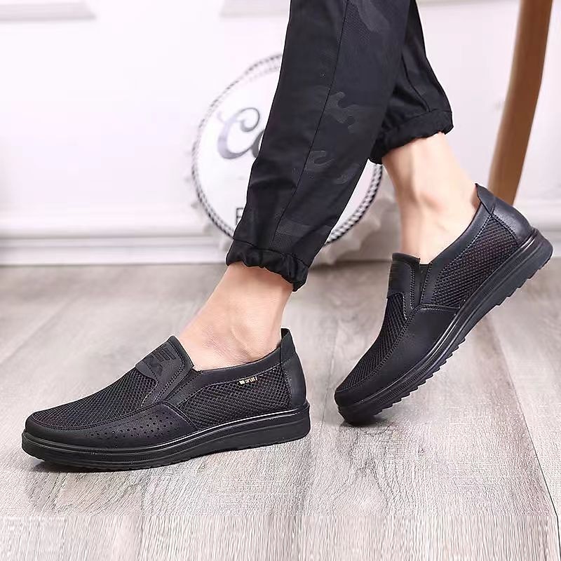 Men's Brown Mesh Slip-On Walking Shoes with Breathable Upper and Cushioned Sole, Lightweight Casual Loafers for Summer Travel, Driving and Daily Wear 2026 - $29.99 –P3