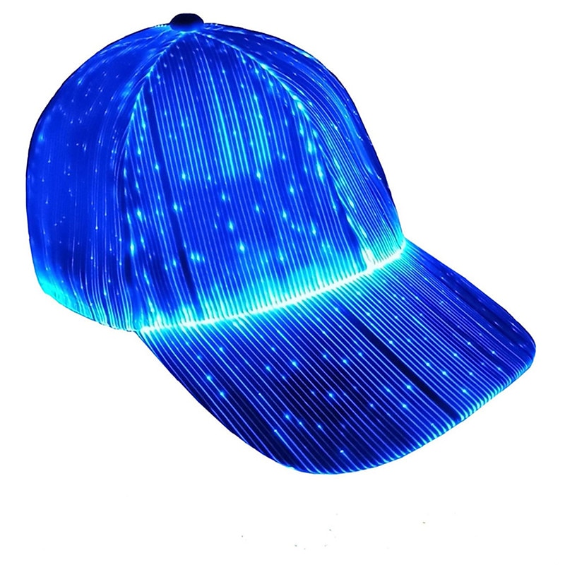 LED Fiber Optic Cap with 7 Colors, USB Rechargeable Glowing Baseball Hat for Party, Event, Holiday Light-Up Hat 2025 - $36.99 –P7