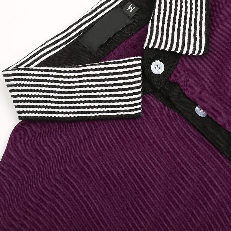 Herren Polos mit Knöpfen Poloshirt Casual Festtage Kargen Langarm Modisch Basic Glatt Klassisch Sommer Regular Fit Traube Dunkelmarine Grau Polos mit Knöpfen 2025 - $21.99 –P7
