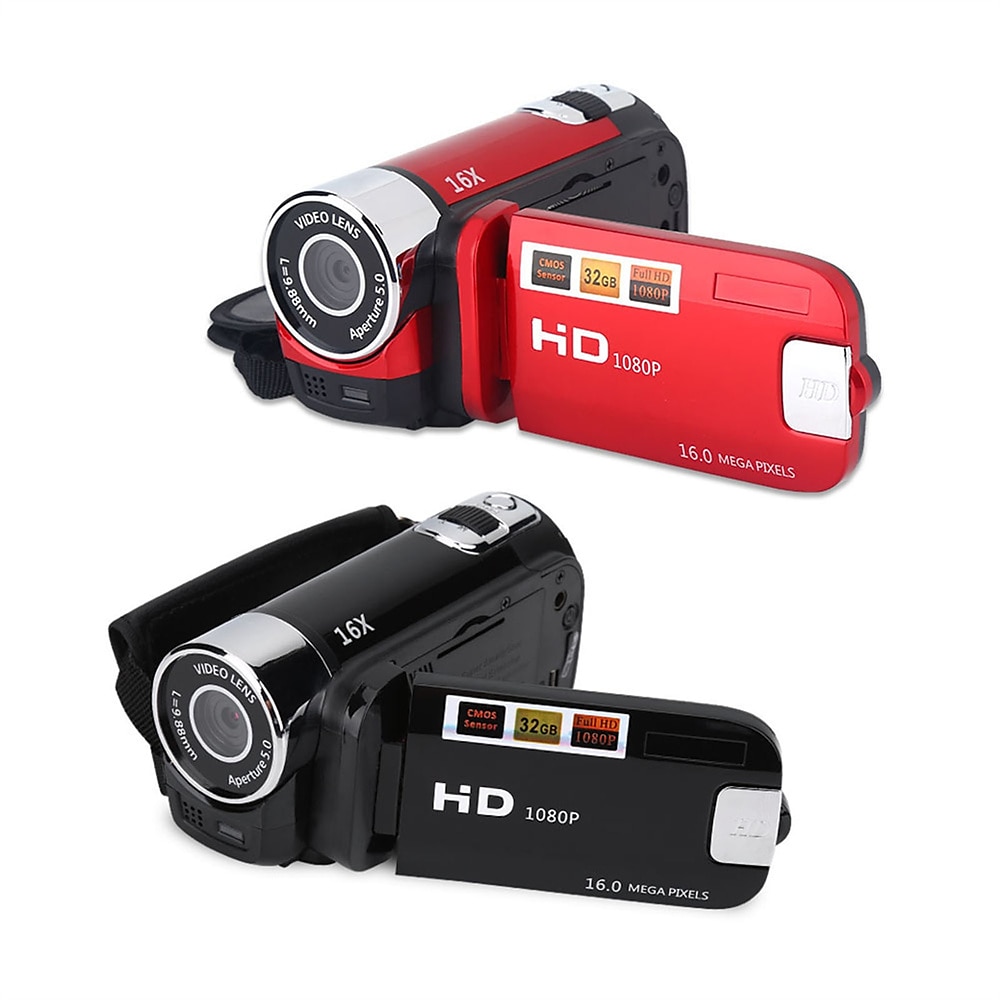 Tragbare Full HD 1080P Vlogging Kamera 2,7" LCD 270° Drehung 16MP 16-facher digitaler Zoom Selfie-Videokamera 2025 - $66.99 –P1
