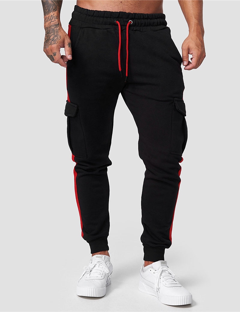 Herr Fleecebyxor Joggingbyxor Joggare Långbyxor Cargo träningsbyxor Snörning Elastisk midja Elastiskt ärmuppslag Färgblock Komfort Varm Ledigt Dagligen Helgdag Sport Mode Gul Rubinrött 2025 - $23.99 –P7