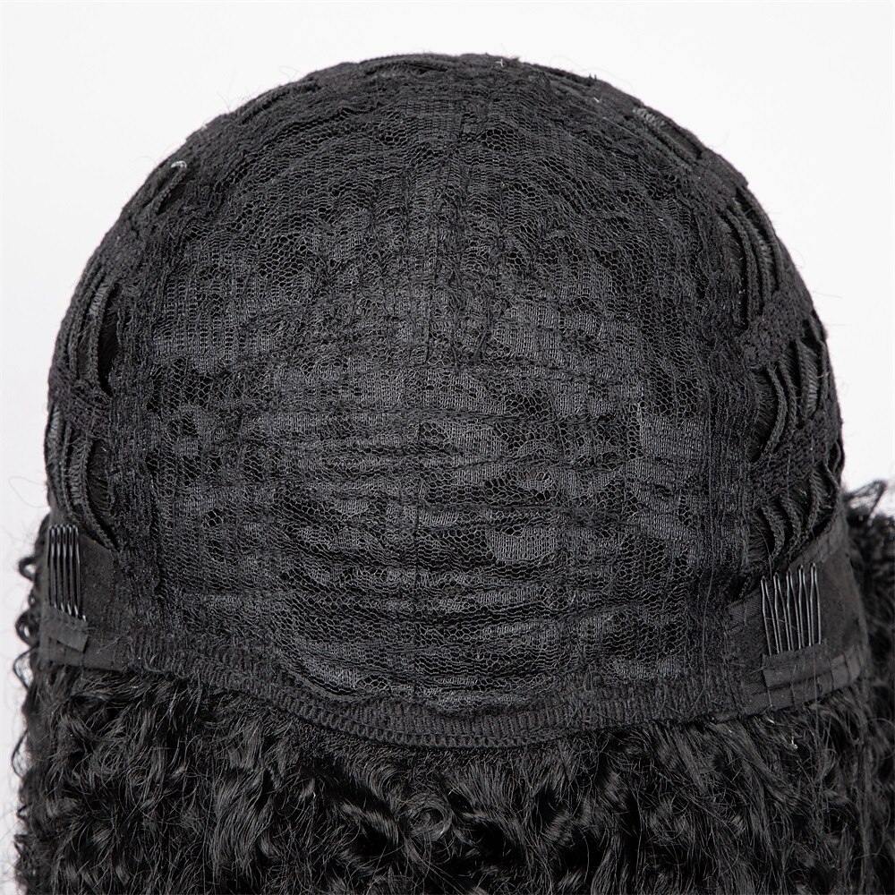 perucas afro curtas e cacheadas com franja para mulheres negras perucas afro marrom crespo e cacheado para mulheres negras perucas sintéticas resistentes ao calor perucas marrons fofas perucas de de 2025 por $27.99 –P16