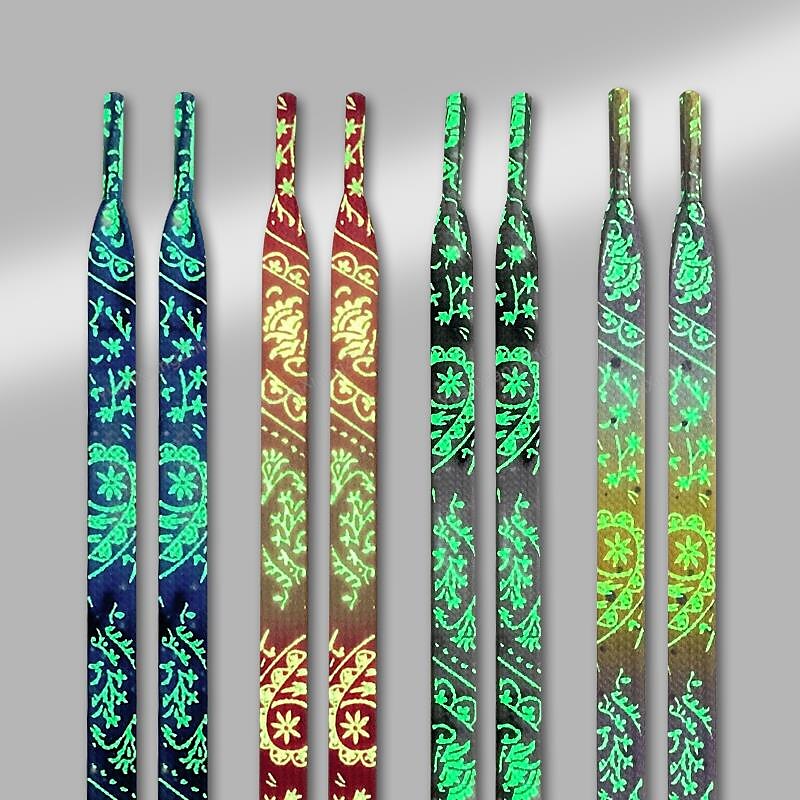 Cordones con estampados que brillan en la oscuridad para las Air Force 1: cordones planos luminosos para Halloween, Navidad, fiestas y personalización de ropa urbana. 2025 - €6.99 –P1