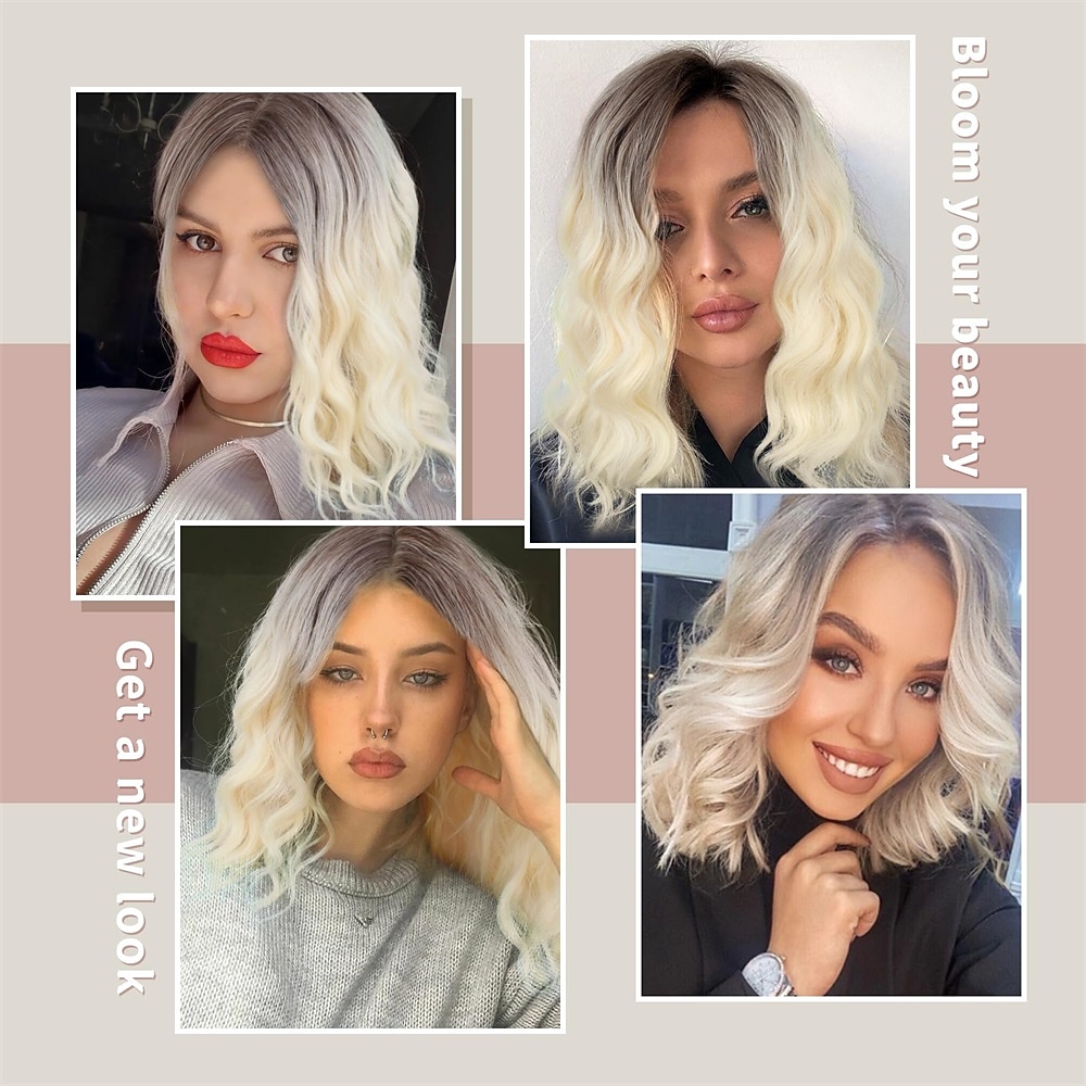 Pastel Golvende Perkament Met Luchtponny Vrouwen Korte Bob Paarse Roze Krullende Schouderlengte Bob Synthetische Dagelijkse Gebruik Kleurrijke Cosplay Perkament voor Meisjes Halloween Perkamenten 2025 - $15.49 –P12