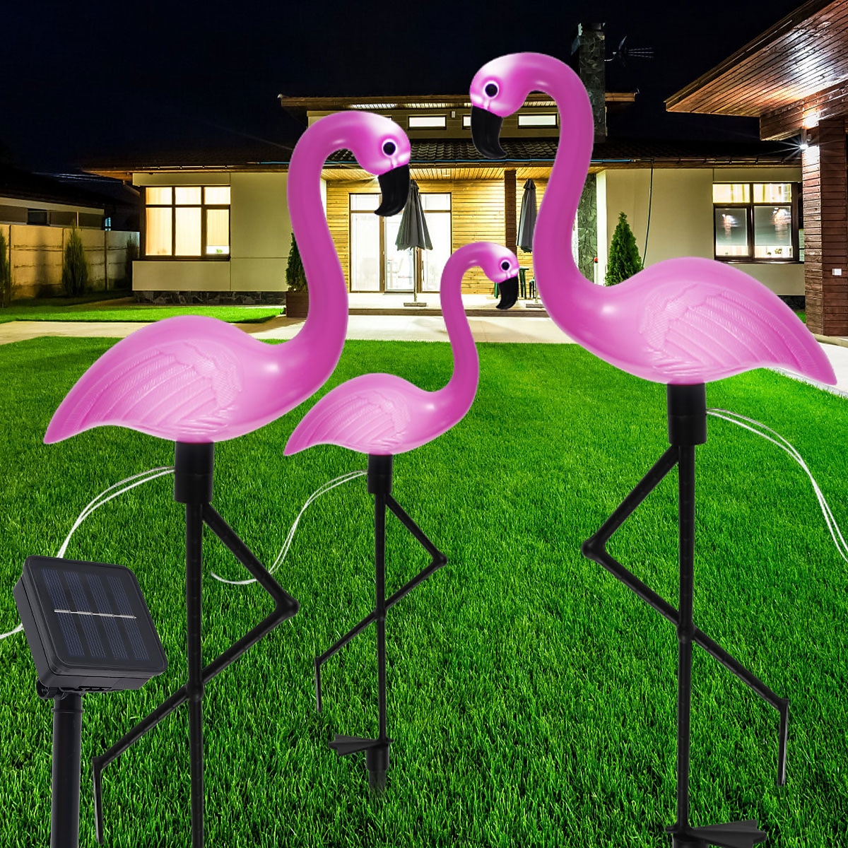 ライト・ランタン ki-no kn One Off Shade Flamingo Homeimpro Garden Decor Solar Lights Flamingo Gifts for Women