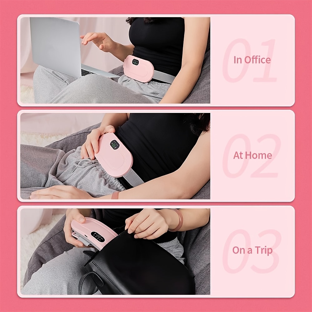 Portable Cordless Heating Pad Menstrual Heating Pad  Heating Pad For Back With 3-Speed Temperature Adjustment And 4-Speed Massage Modes Portable Electric Fast Heating Belly Wrap Belt For Women 2025 - $25.99 –P11