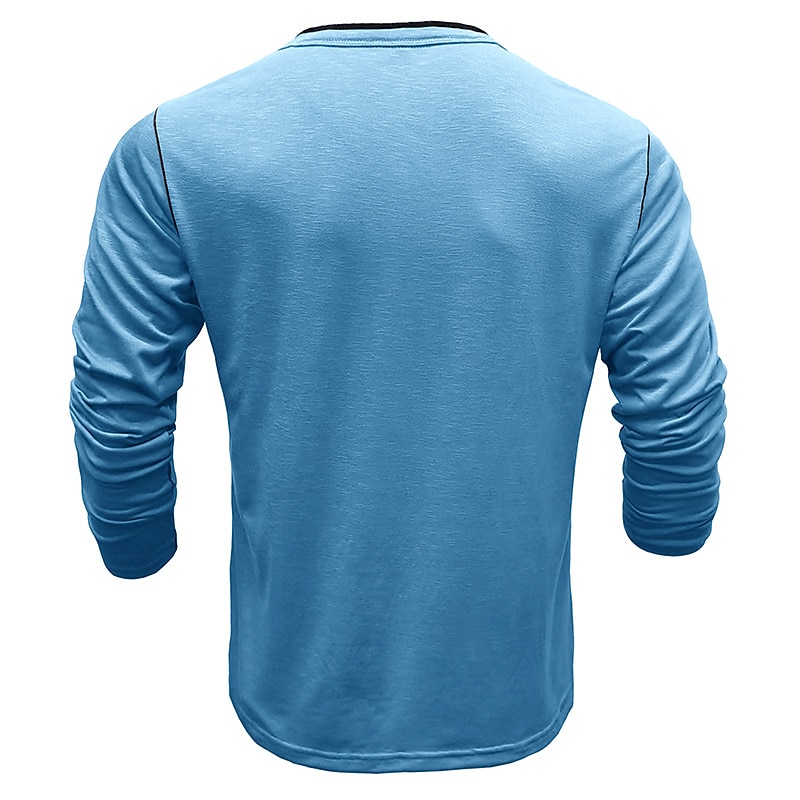Férfi Gombos póló Henley ing Tee Top Hosszú ujj Henley Nyár Sima Divat Dizájn Alap Vakáció Utca Alkalmi Fehér Sárga Piros Férfi felső póló 2025 - $30.99 –P18