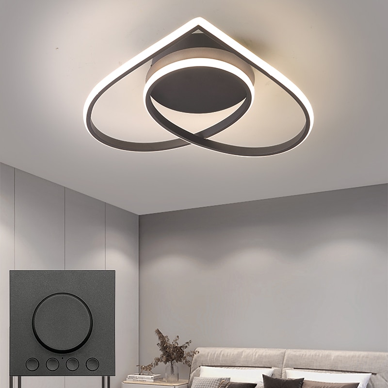 LED Ceiling Light Ceiling Lamp Modern Artistic Metal Acrylic Style Stepless Dimming Bedroom Painted Finish Lights 110-240V ONLY DIMMABLE WITH REMOTE CONTROL 85-265V 2025 - $149.99 –P6