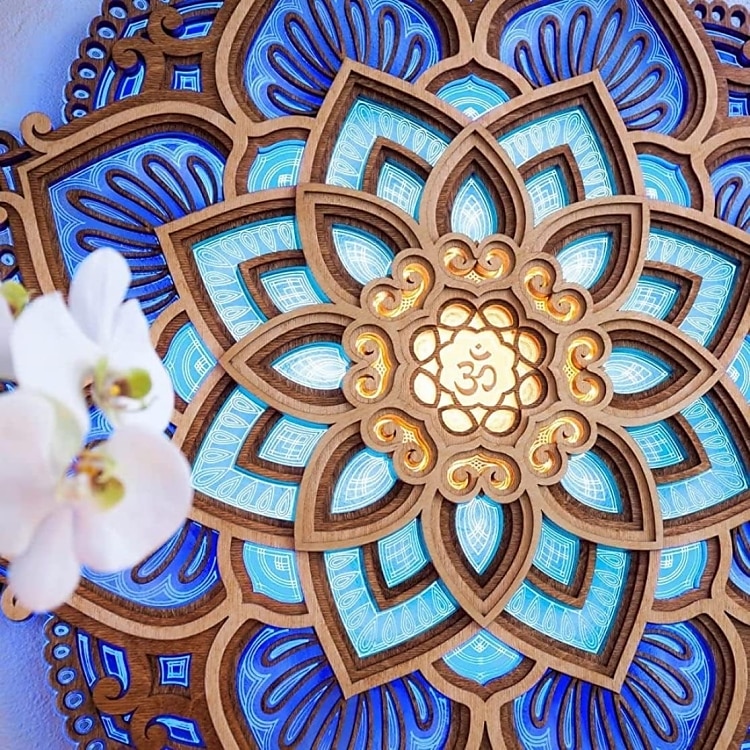 mandala luce notturna lampada decorativa in legno sala yoga luce notturna a led multistrato taglio laser intagliato luce decorazione della parete per la casa soggiorno camera da letto ornamento 1pc del 2026 a $39.99 –P3