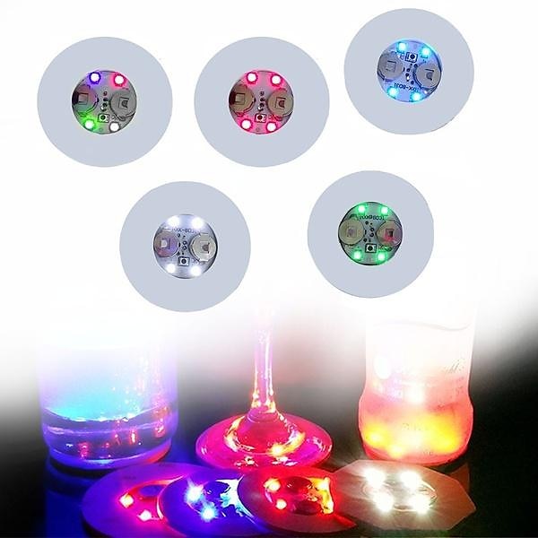 1/2/5pcs LED Coaster Flashing Creative Luminous Bottle LED Light Cup Sticker Mat Bar Club Party Supply Coaster Decor 2025 - $8.99 –P13