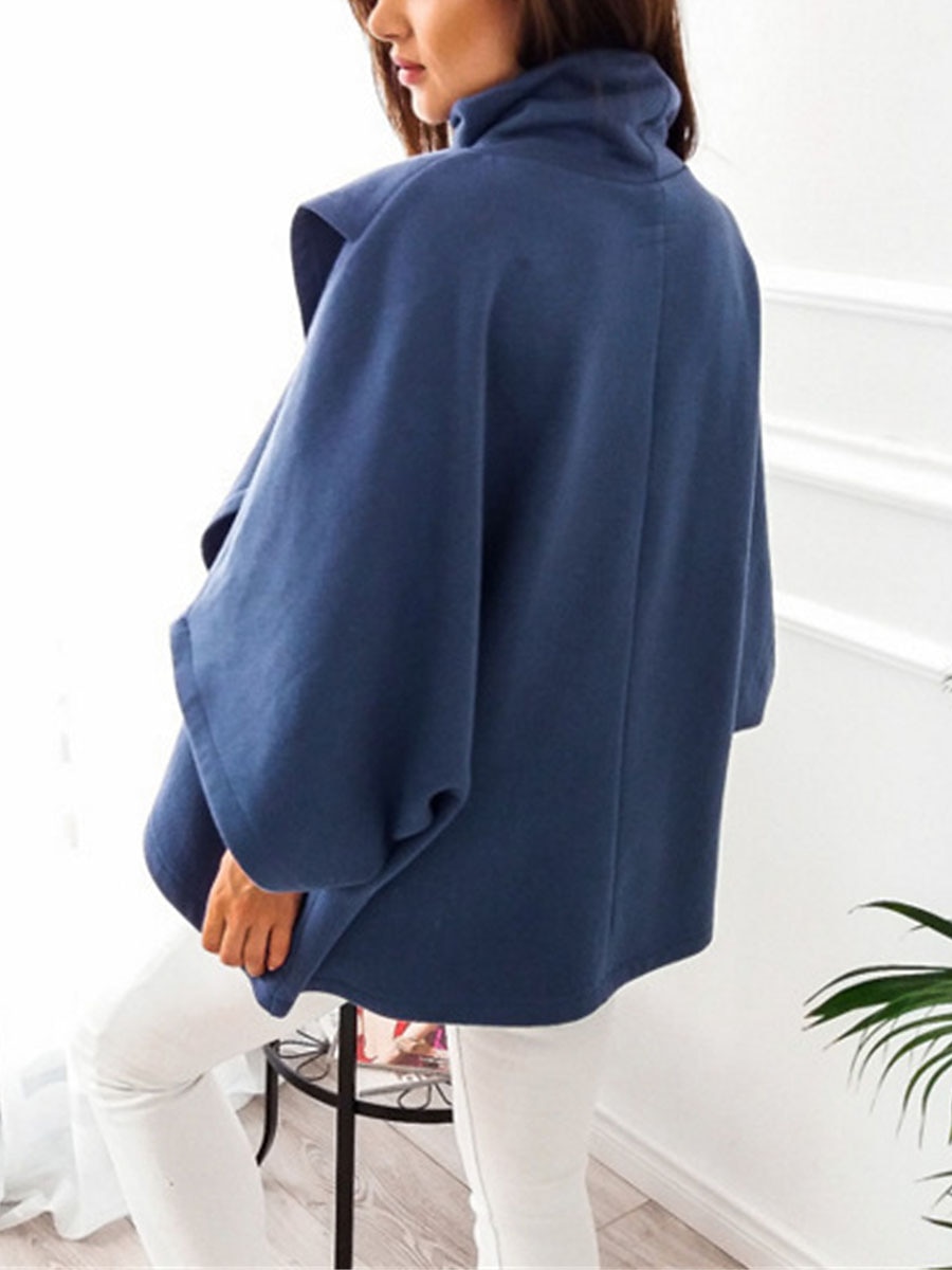 Women's Teddy Coat Cloak / Capes Street Daily Wear Vacation Fall Winter Regular Coat Loose Fit Warm Breathable Stylish Casual Street Style Jacket Long Sleeve Plain Irregular Hem Black Blue Green 2023 - US $17.49 –P3