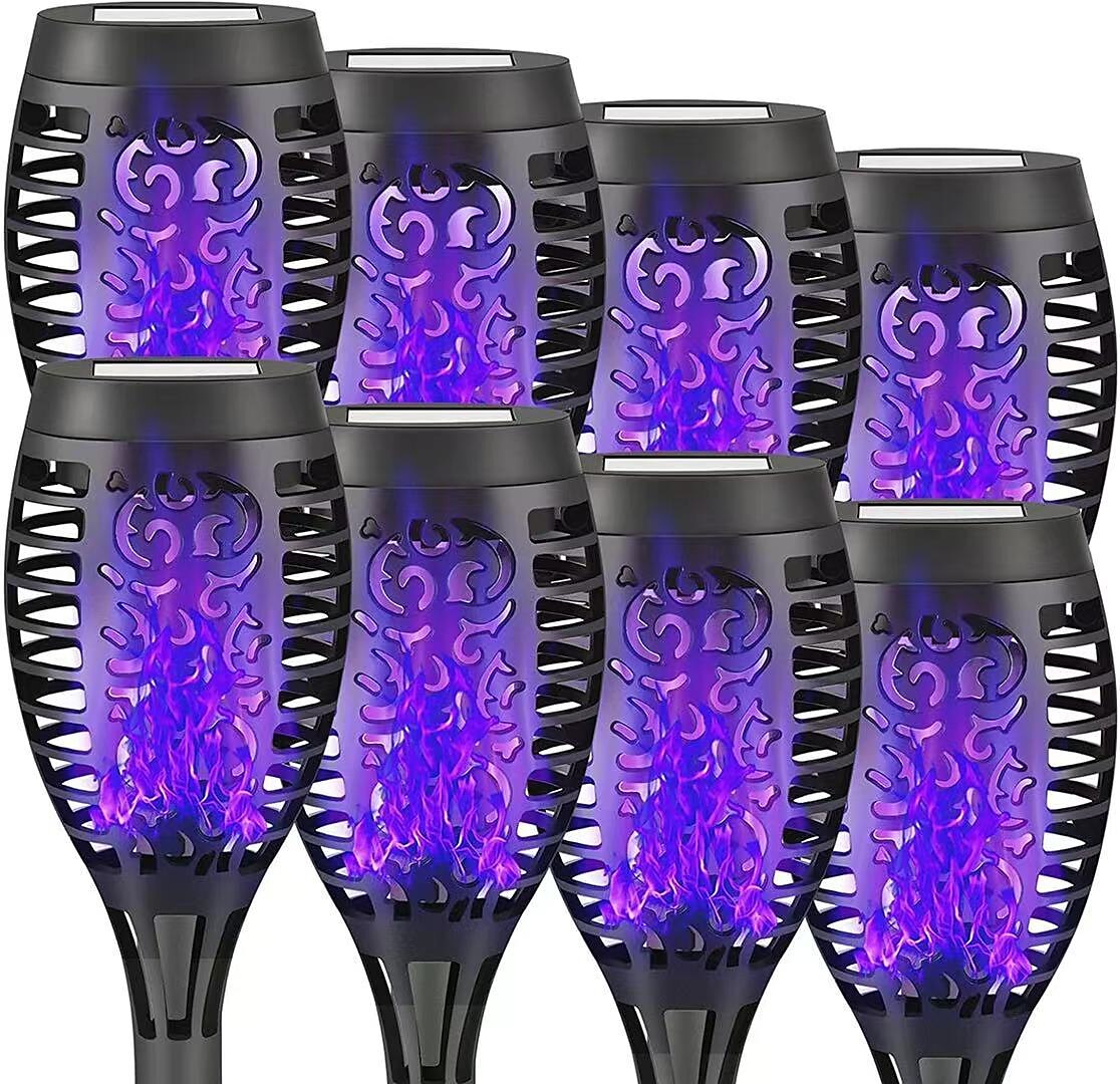 lumini solare cu flacără pâlpâitoare în aer liber, lumini pentru căi de lanternă solară de Crăciun de Halloween, lampă rezistentă la apă, decorare peisaj, iluminare, decorare pentru exteriorul căii de grădină, grătare de camping 2025 - $11.49 –P1