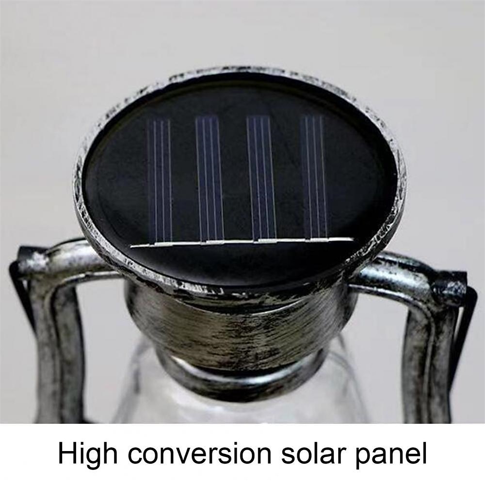 LED Solar Lamp Retro Kerosene Lamp Outdoor Garden Courtyard Decoration Portable Lantern Solar Candle Pendant Outdoor Camping Tent Lamp 2025 - $17.99 –P6