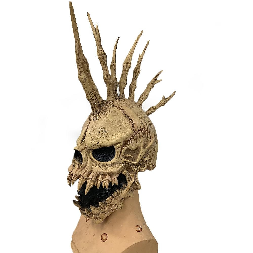 Halloween Skull Mask Scary Full Head Skeleton Headgear Creepy Biochemical Mask Realistic Halloween Cosplay Latex Horror 2025 - $29.99 –P6