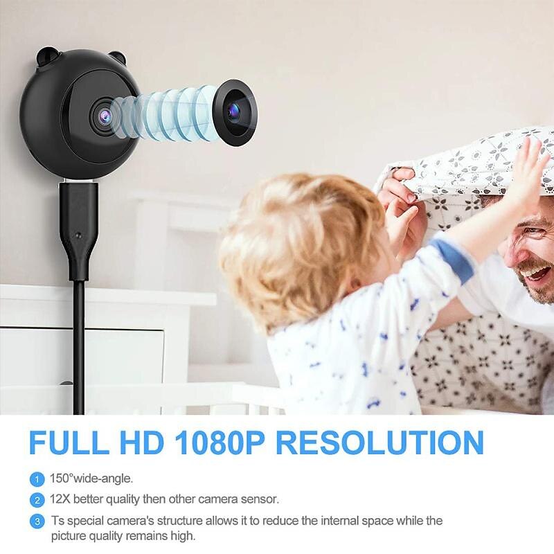 2025年 a12 hd 1080p ミニカメラワイヤレス wifi ip カムホームセキュリティ乳母監視ビデオカメラナイトビジョンモーション検出マイクロカムサポート tf カード  コレクション – $28.99 –P2