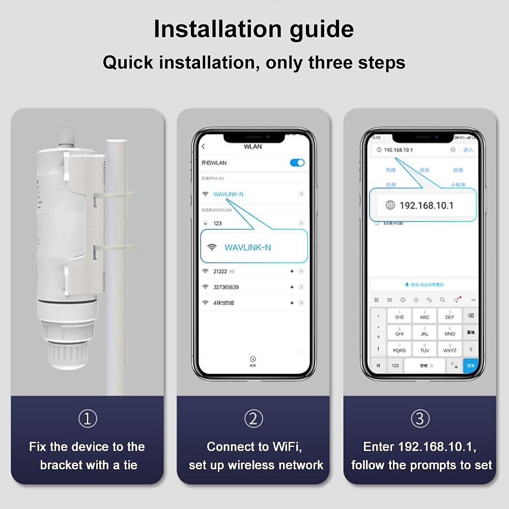 Wavlink Latest Technology 1200Mbps High Power 4x7dBi Antennas Dual Band 2.4GHz&amp;5GHz Gigabit Ethernet Outdoor Weatherproof Wireless WIFI Router/AP Repeater White 2025 - $155.99 –P14