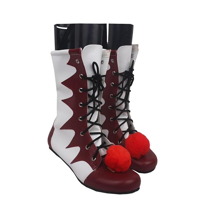 den Pennywise Killer Clown Stövlar Vuxen Dam Rolig Läskig kostym Halloween Karnival Mardi Gras Lätt karnevalsdräkt 2025 - $66.99 -P2