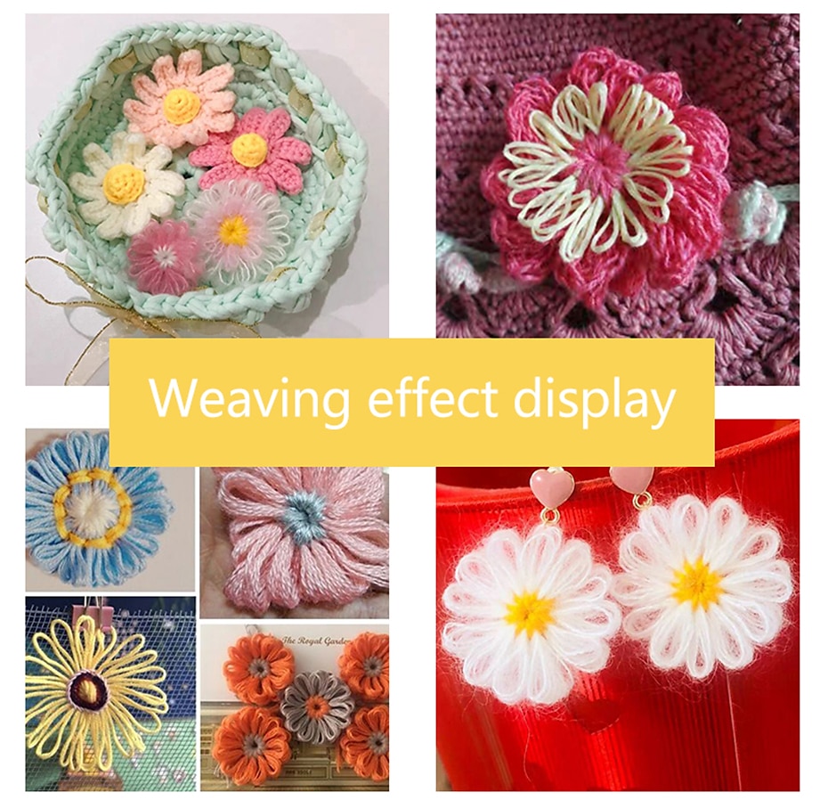 naald hobby weefgetouw breimachine diy weven hulpmiddel breimachine kleur stiksels tool bloem weefgetouw breien 2025 - $15.49 –P1