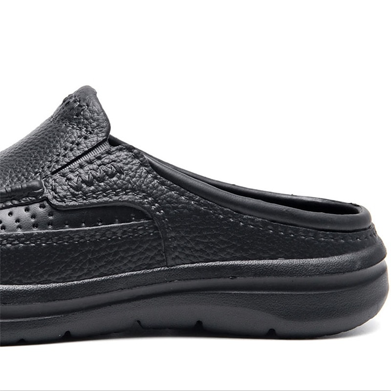 Per uomo Pantofole e infradito Pantofole Taglie forti Pantofole da esterno Informale Stile da spiaggia Esterno Interni Giornaliero PU Traspirante Comodo Antiscivolo Mocassino Nero Marrone Estate del 2025 a $29.99 –P13