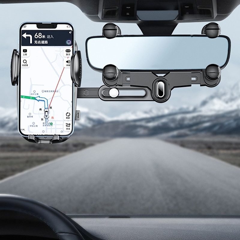 2025年 ユニバーサル車のバックミラー電話ホルダー回転自動車電話ホルダーマウントスタンド gps スマートフォンブラケットドロップシッピング  コレクション – $25.99 –P8