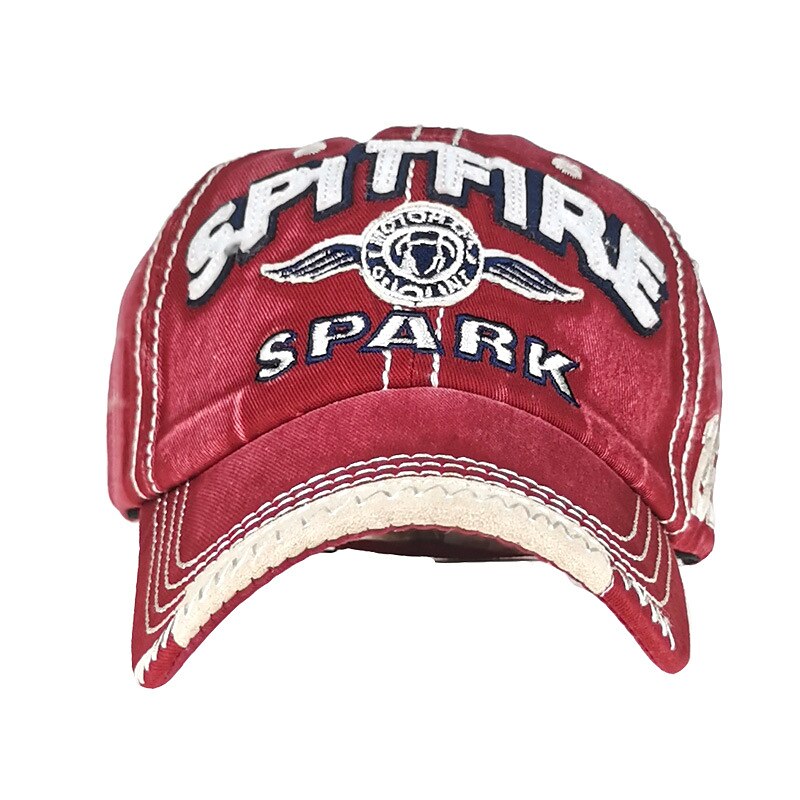 Unisex Cap Basecap Sonnenhut Schwarz Rote Baumwolle Gewaschen Reise Strand Design Outdoor Urlaub Buchstabe Einstellbar Sonnenschutz Modisch 2025 - $6.99 –P7