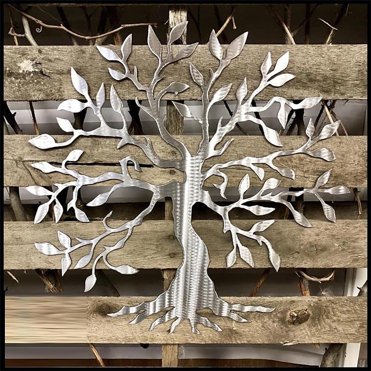 Árbol de metal para decoración de pared, árbol de la vida, arte de pared de metal, pájaro, adorno para el hogar, dormitorio, sala de estar, decoración de ventanas 2025 - $23.99 –P7