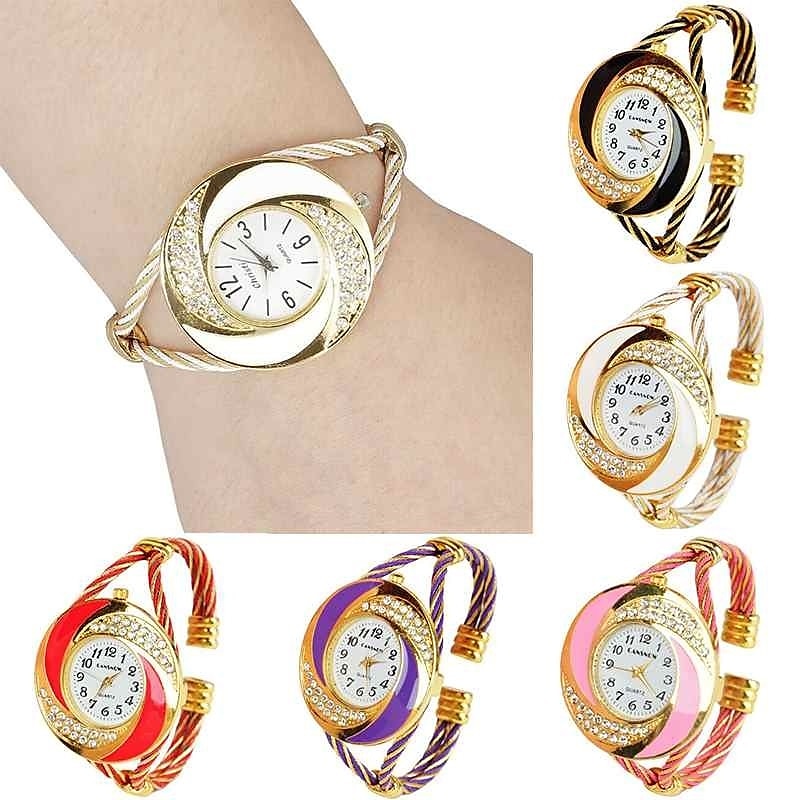 Relojes de marca de lujo para mujer, reloj de pulsera grande con diamantes de imitación, reloj vintage de moda para mujer, reloj saat, relojes femeninos 2025 - $16.99 –P1
