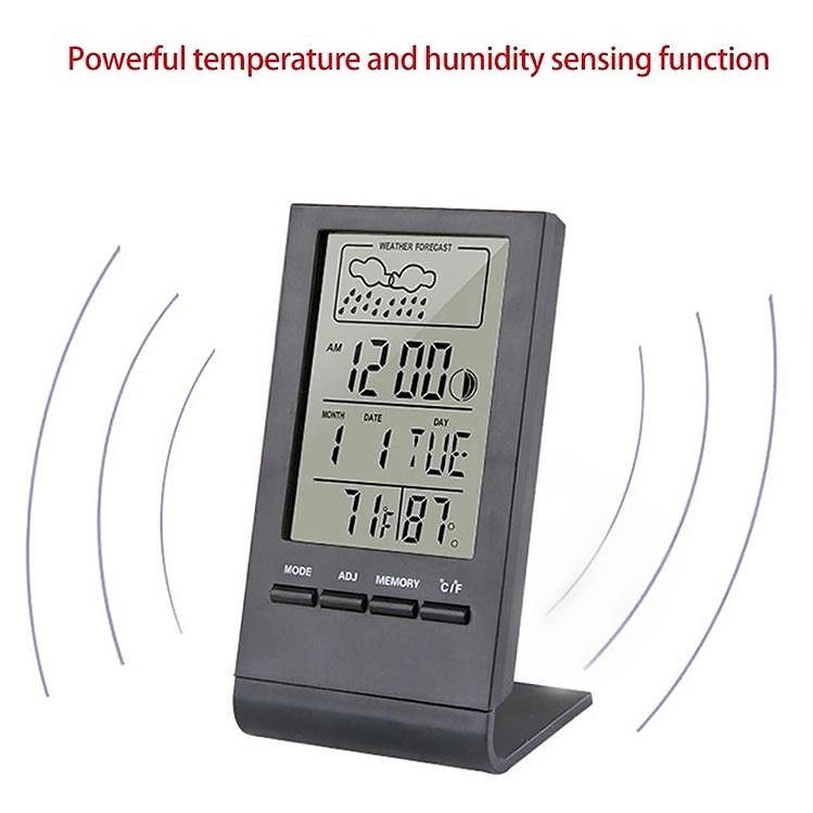 LED Digital Clock Thermometer Hygrometer Gauge Indicator Alarm Clock Indoor/Outdoor Weather Station Automatic Electronic Temperature Humidity Monitor Clock 2025 - $15.99 –P5