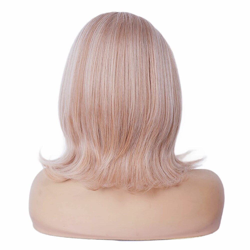 Parrucca Corto Marrone Misto con Frangia Retro Bouffant Parrucche a Nido d'Api adatta per Costume Anni '80 o Festa di Carnevale Parrucche di Halloween del 2025 a $20.99 –P4