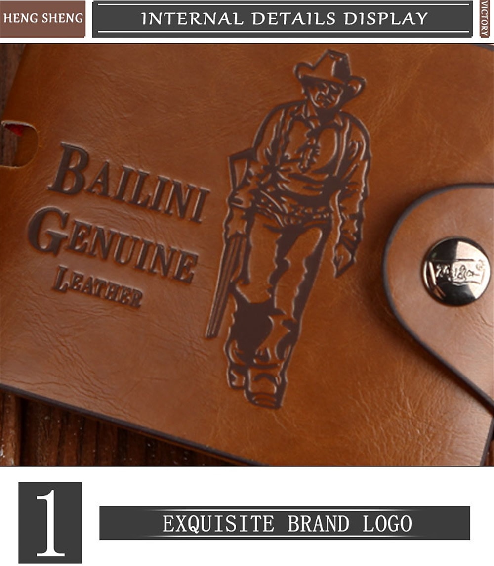 Классический кожаный кошелек для мужчин и мальчиков держатель для кредитных удостоверений 2026 - $6.99 –P16