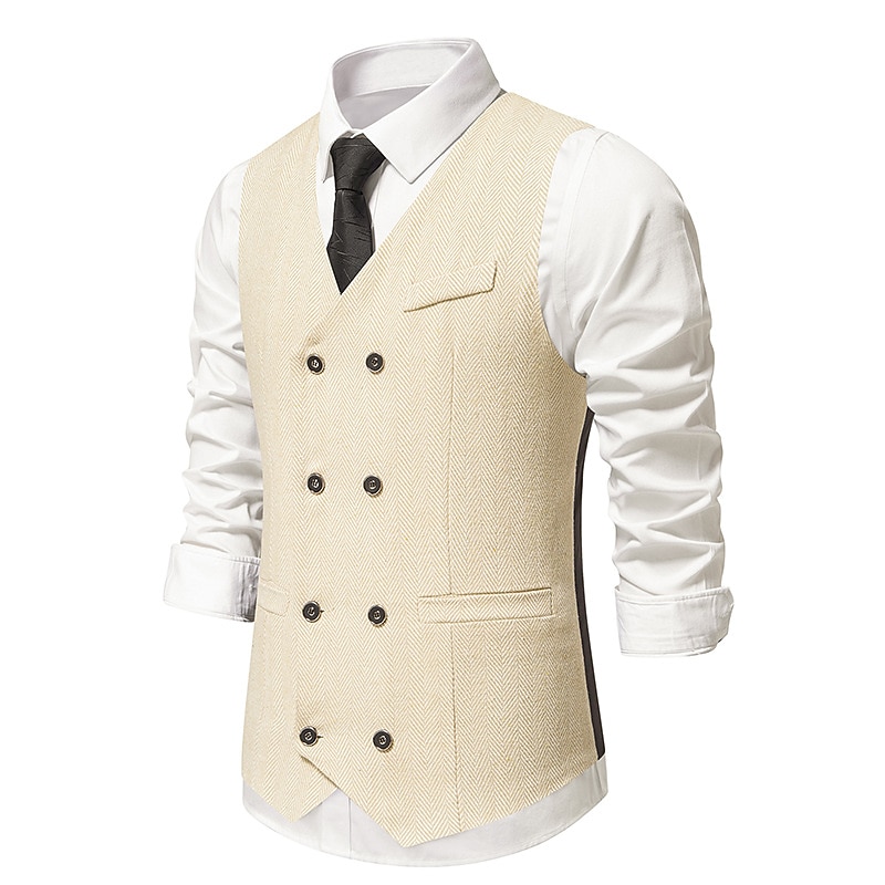 Vintage Anni 1920 Gilet Il grande Gatsby Gentiluomo Testimoni dello Sposo Slim Fit Costume Per uomo Mascherata Matrimonio Ospite di nozze Evento / Festa Adulti Gilet del 2026 a $30.99 –P9