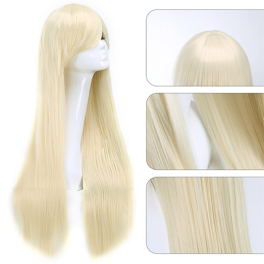 perruques 32 80cm longue ligne droite anime mode femmes cosplay perruque fête perruque carnaval cosplay fête perruques de 2025 ? GBP £10 –P2