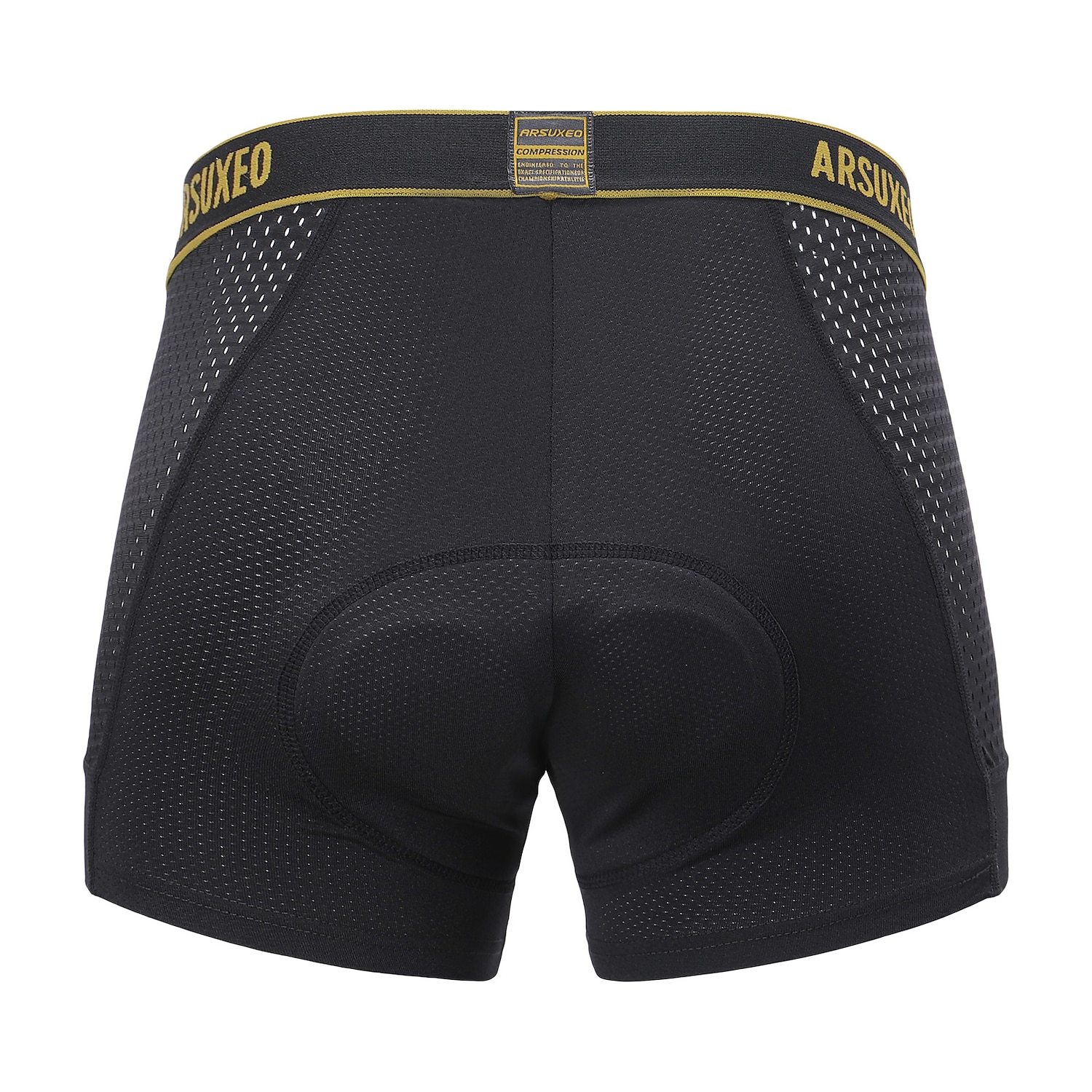 Arsuxeo Men's Cycling Under Shorts Cycling Underwear Black Bike