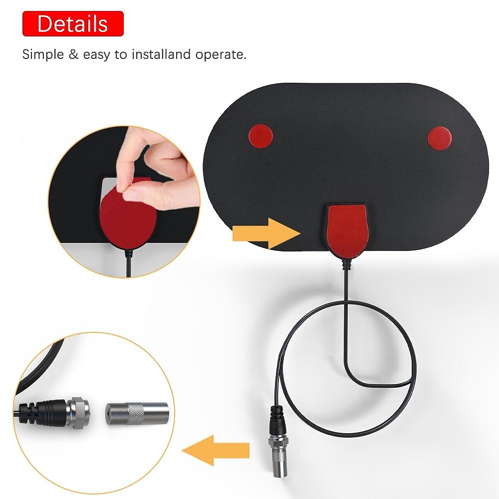 New Mini TV Aerial Indoor Amplified Digital HDTV Antenna Support HD 4K 1080P DVB-T Freeview TV Broadcast Long Range TV Antenna Signal Booster 2025 - $14.99 –P4